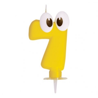 Narodeninová sviečka so stojanom "7"