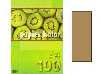 Papier farebný A4 80g/100ks hnedý