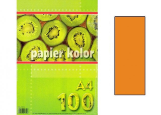 Papier farebný A4 80g/100ks oranžový