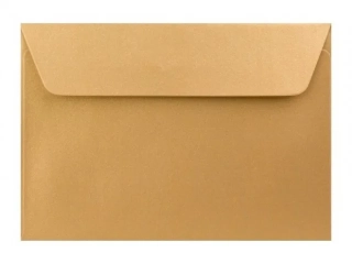 Poštové obálky C6 farebné metalické/5ks zlaté perleťové