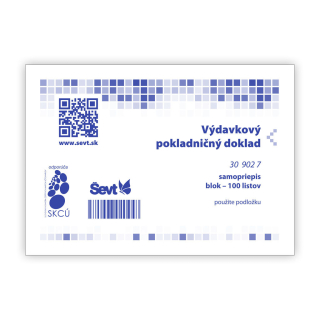 Výdavkový pokladničný doklad A6 s DPH NCR/100listov  