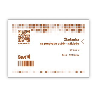 Žiadanka na prepravu osôb-nákladu A6