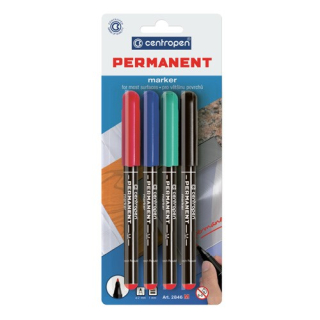 Popisovač CENTROPEN "2846" 1mm/sada 4ks, permanent