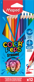 Farebné ceruzky MAPED Color Peps Strong trojhranné/12 farebná súprava
