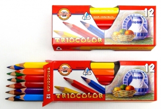 Farebné ceruzky KOH-I-NOOR 3152 "Triocolor" v laku/12 farebná súprava
