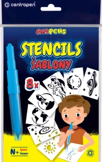 Šablóny Centropen 9996 N vesmír/sada 8ks