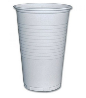 Pohár plastový 0,10l/100ks biely