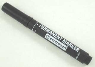 Popisovač CENTROPEN "8566" 2,5mm, permanent, čierny
