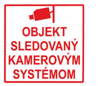 Informačná samolepka Kamera 10x10 cm