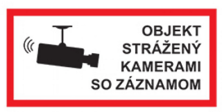 Informačná samolepka Kamera so záznamom