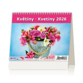 Kalendár stolový 2026 Mini Kvetiny