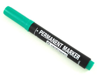 Popisovač CENTROPEN "8566" 2,5mm, permanent, zelený