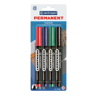 Popisovač CENTROPEN "8566" 2,5mm/sada 4ks, permanent