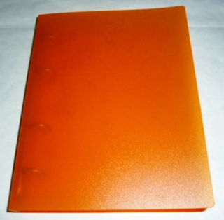 Karisblok A5 4-krúžkový OPALINE plastový oranžový