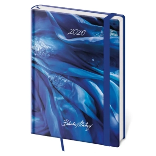 Diár A5 2026 týždenný VARIO Matragi Blue s gumičkou