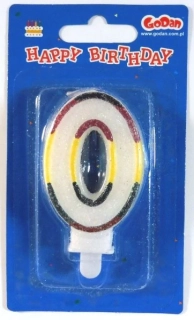 Sviečka narodeninová "0"