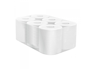 Utierky priemyselné Maxi, 110 m 2-vrstové biele celulóza/6ks