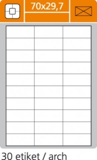 Etikety PLUS 70x29,7mm/100 hárkov