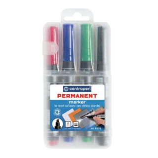 Popisovač CENTROPEN "8576" 1-4,6mm/ sada 4ks, permanent