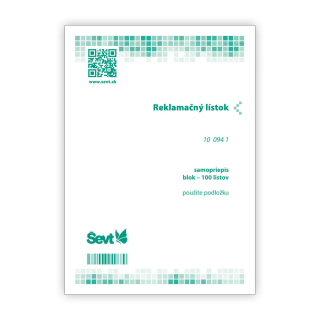 Reklamačný lístok A5/100listov
