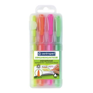 Zvýrazňovač CENTROPEN 8722/sada 4ks