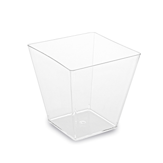 Plastový pohár Fingerfood hranatý číry 59x59x54 mm 100ml/50ks