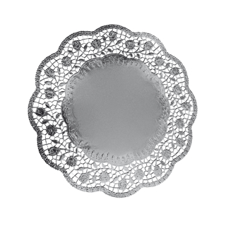 Podložka tortová kruh 32cm/4ks strieborná