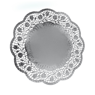 Podložka tortová kruh 36cm/4ks strieborná