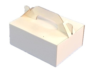 Krabica na tortu a zákusky 19x15x8cm/10ks s uškom