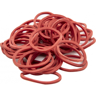 Gumičky viazacie hrubé priemer 100mm/5mm/1kg červené