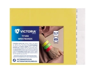Identifikačný náramok 3/4" VICTORIA tyvek neónovo žltý