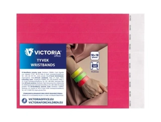 Identifikačný náramok 34 VICTORIA tyvek neónovo ružový