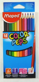 Farebné ceruzky MAPED Color Peps trojhranné/12 farebná súprava