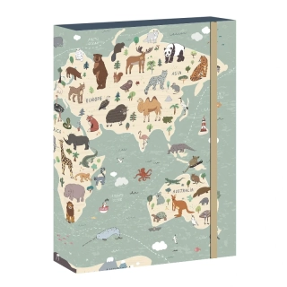 Box na zošity A4 REYBAG World Map