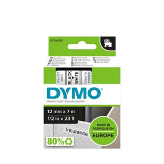 DYMO páska D1 12mmx7m čierna/biela