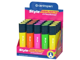 Zvýrazňovač CENTROPEN 6252 Style Fluo/20ks displej