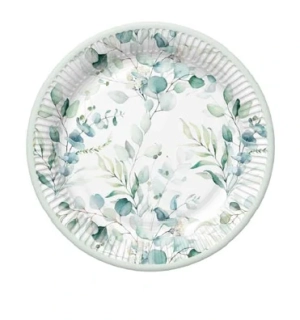 Tanier papierový plytký malý 18cm/8ks listy