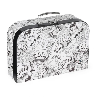 Kufrík KARTON P+P lamino 34cm Komiks White