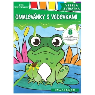 Maľovánky A4 s vodovkami CONCORDE Veselé zvieratká