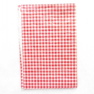 Obrus PVC 50x65cm na lavicu červeno-biele kocky